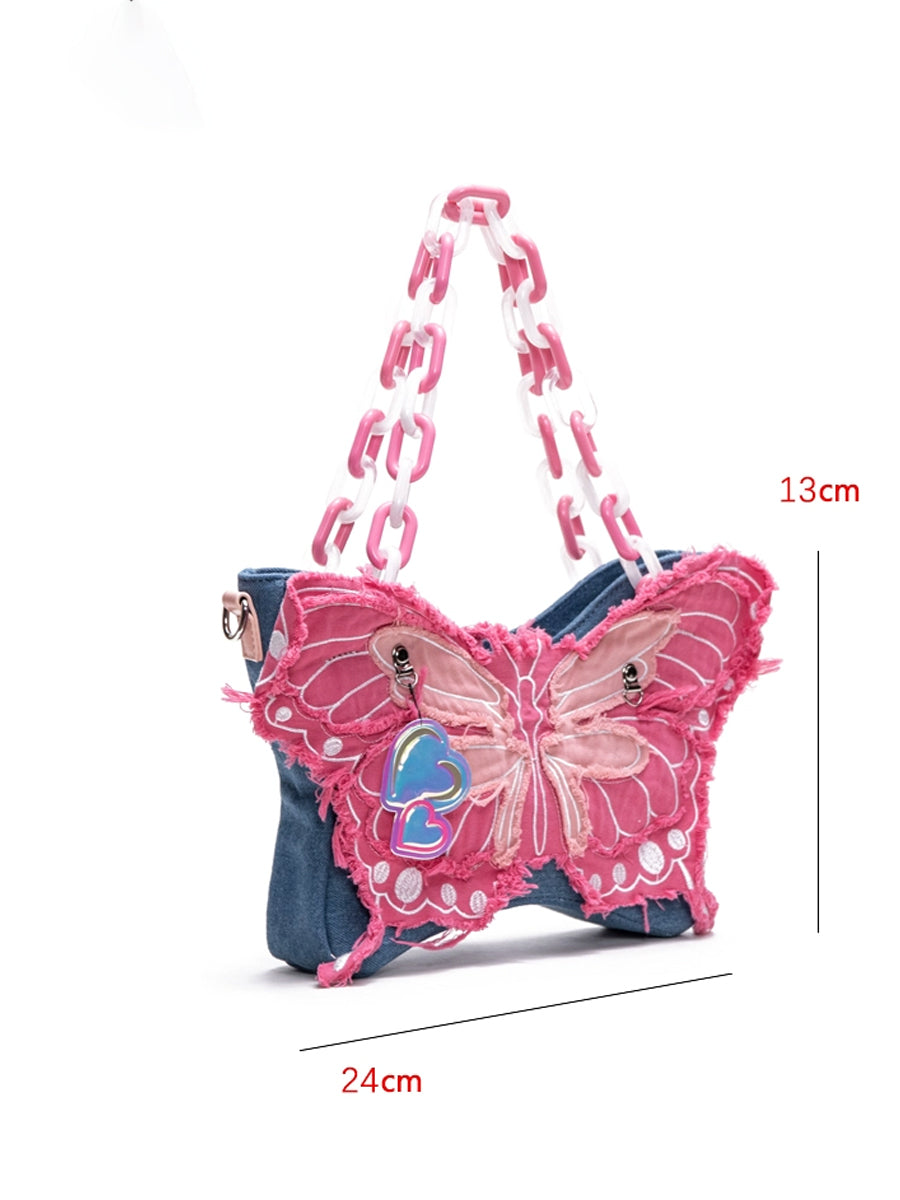 Butterfly Shape Denim Bag