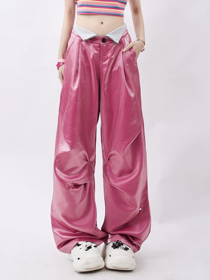 Bright Pink Loose Pants