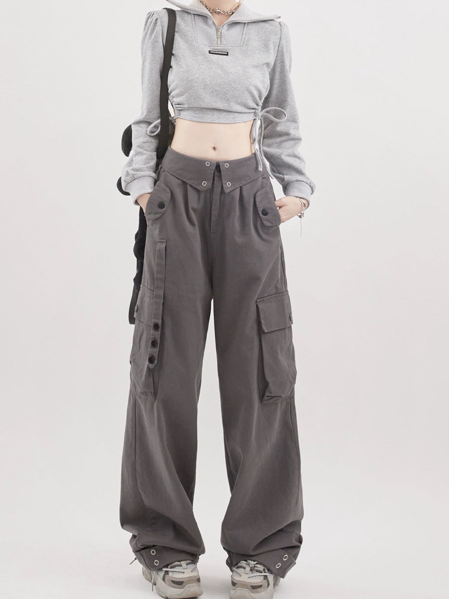 Gray Relaxed Casual Pants