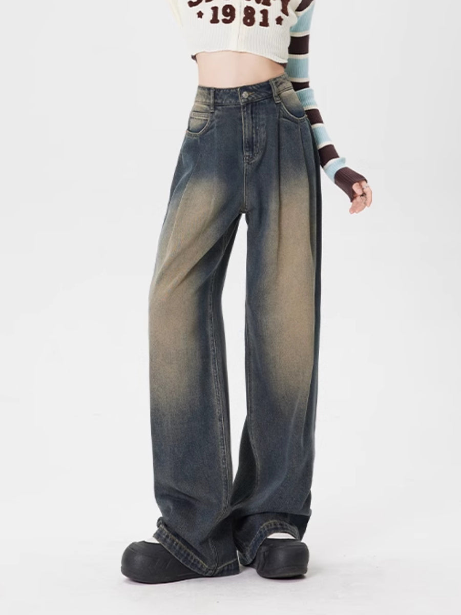 Vintage Straight Loose Long Jeans Denim Pants