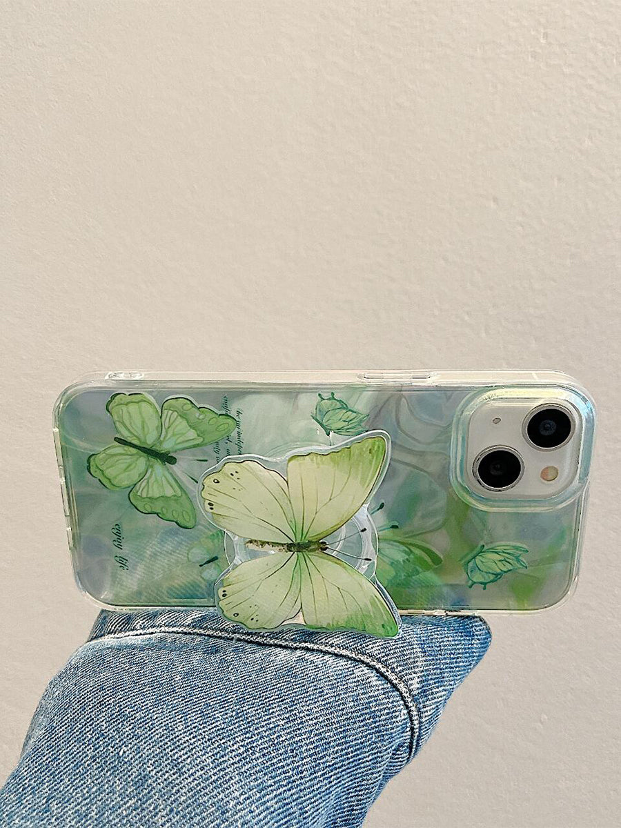 Fashion Green Butterfly Phone Case Soft Case