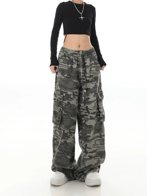 Camouflage Loose Cargo Casual Pants