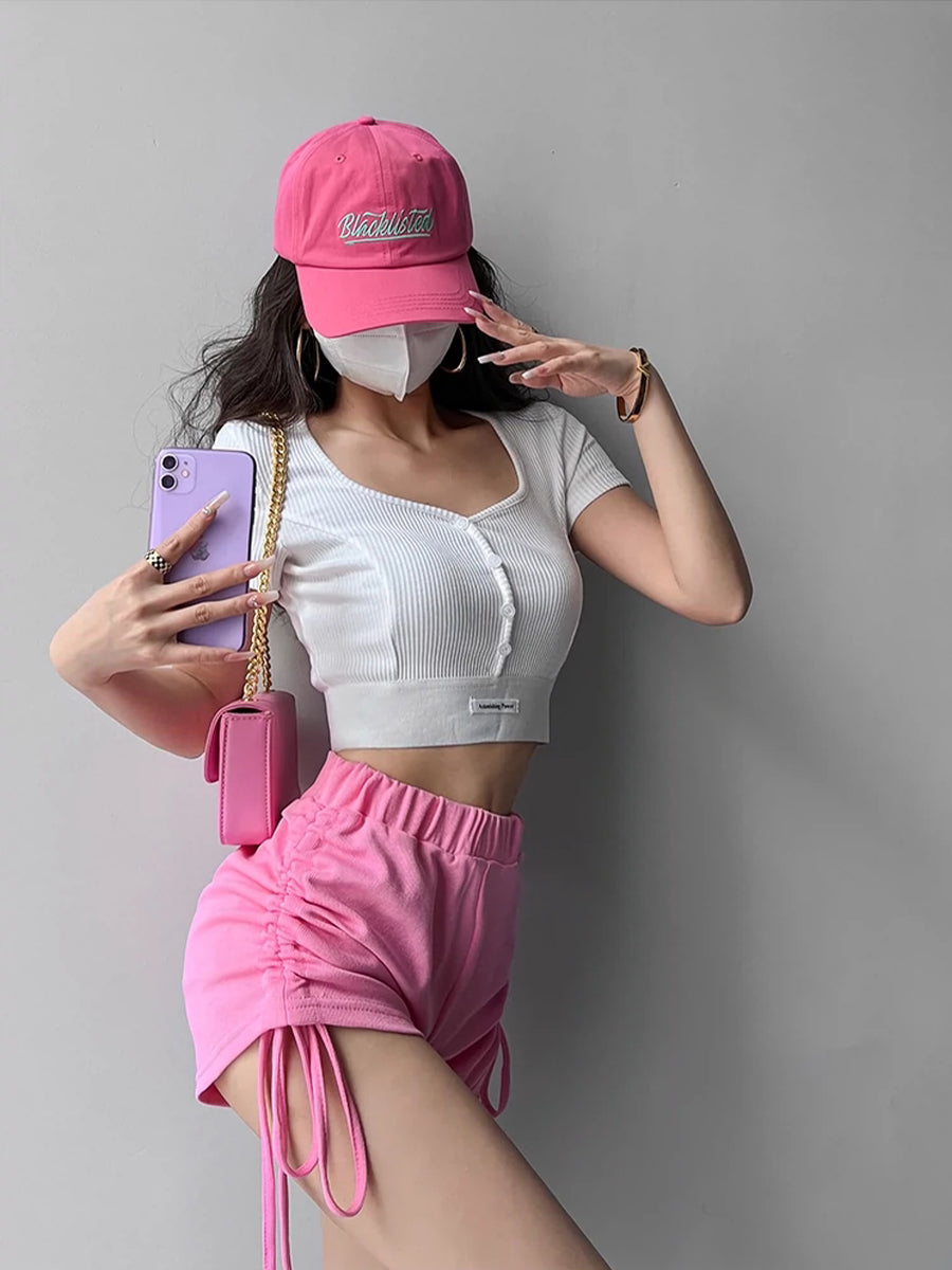 Sexy Skinny Knit Short Crop Top