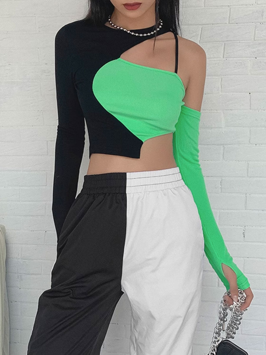 Strapless Long Sleeve Crop Top