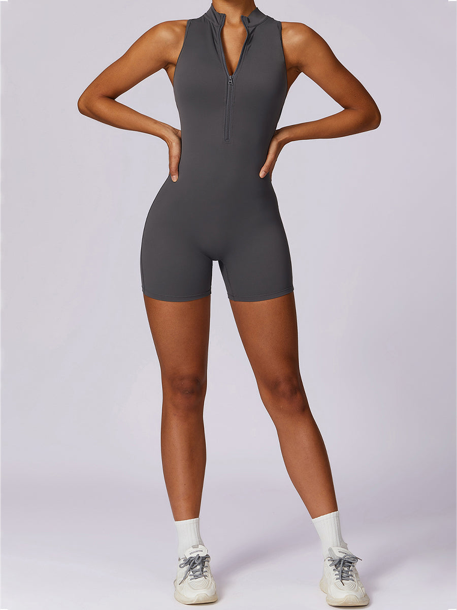 Plain Backless Straps Unitards Skin-Friendly Sleeveless Romper