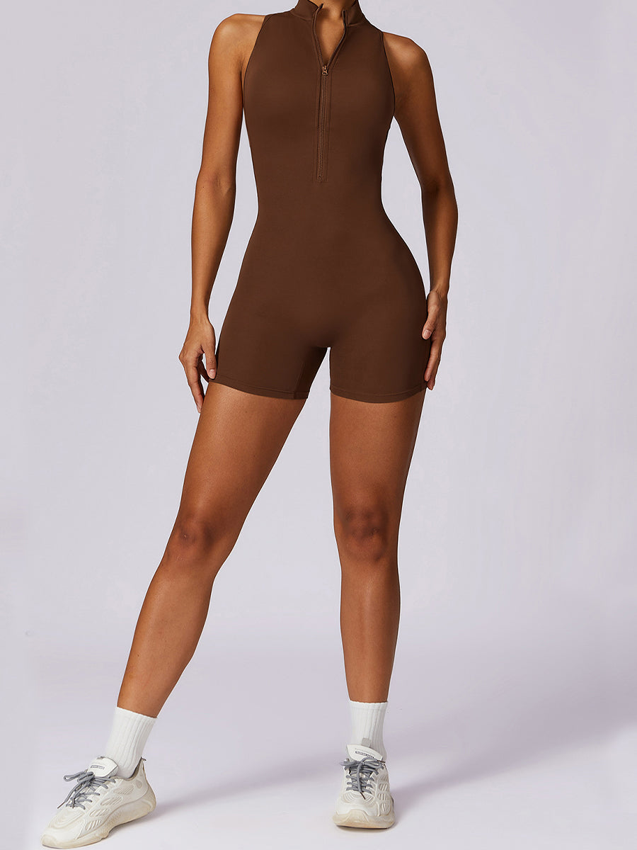 Plain Backless Straps Unitards Skin-Friendly Sleeveless Romper