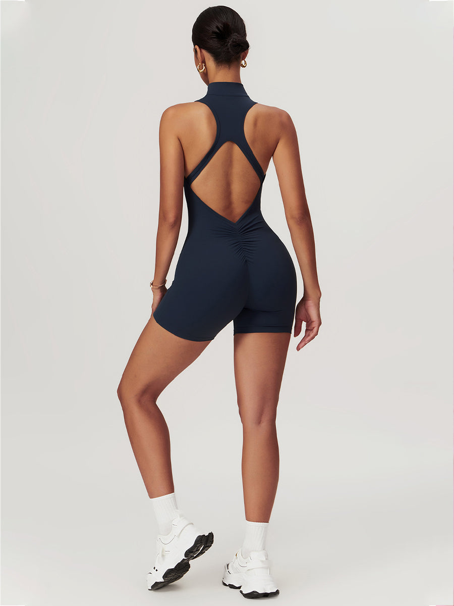 Plain Backless Straps Unitards Skin-Friendly Sleeveless Romper
