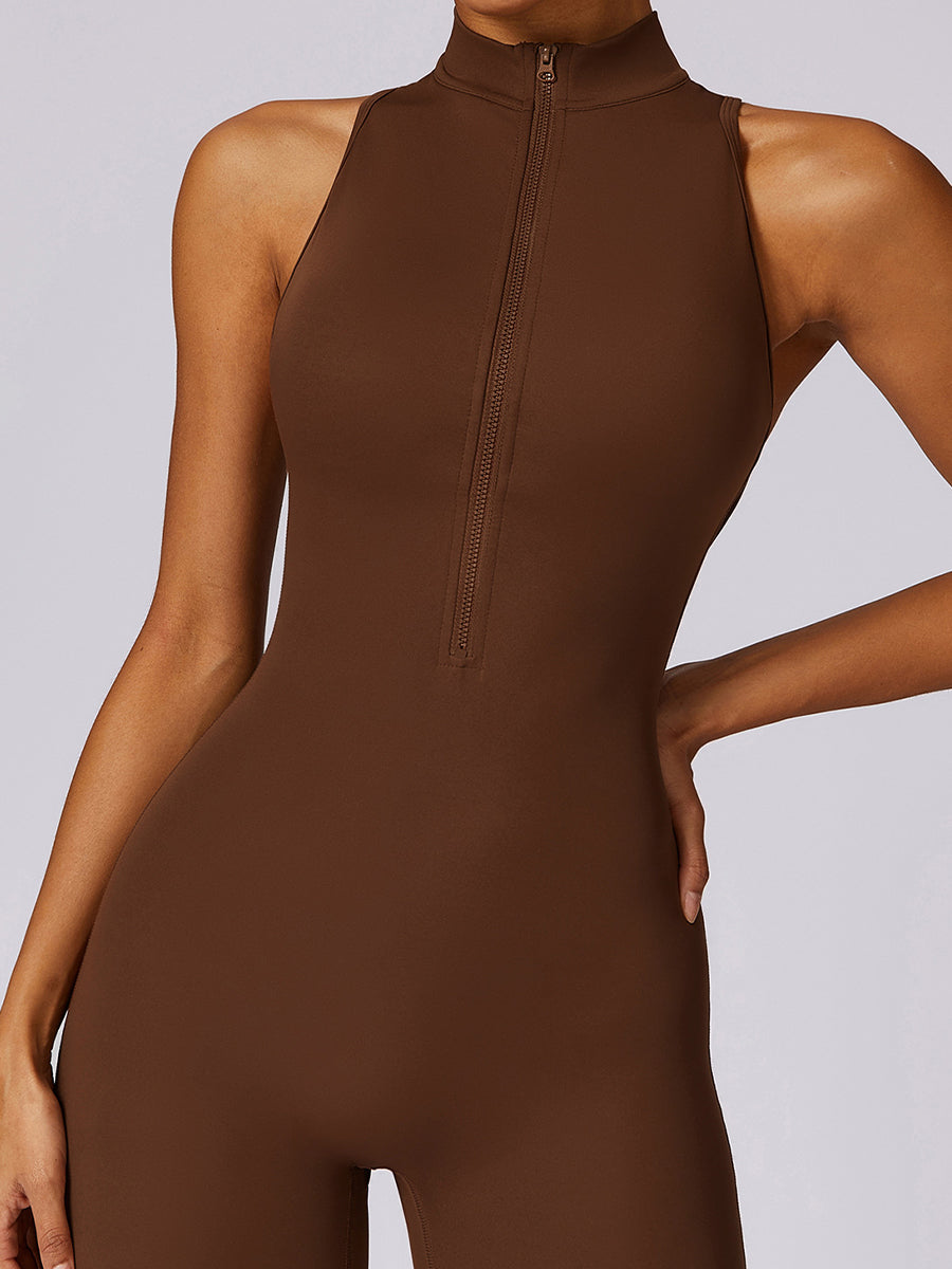 Plain Backless Straps Unitards Skin-Friendly Sleeveless Romper
