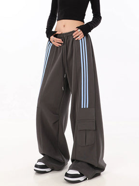 Casual Sweatpants Striped Cargo Pants