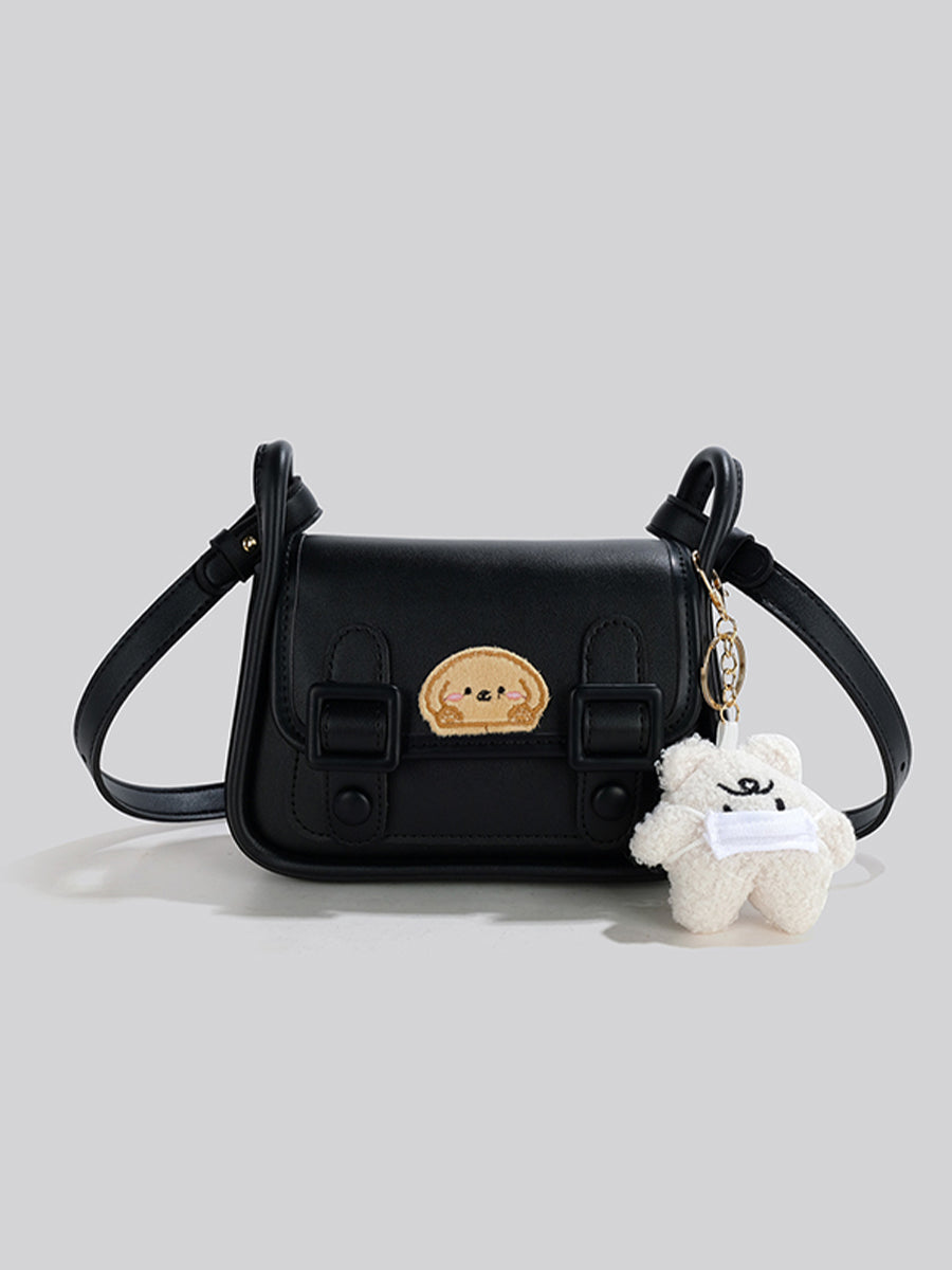 PU Leather Lovely Puppy Crossbody Bag