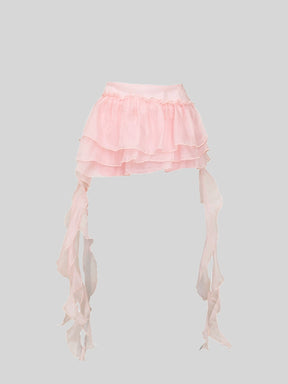 Strapless Long Sleeve Top + Organza Skirt Set