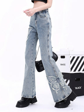 Butterfly Blue Denim Jeans