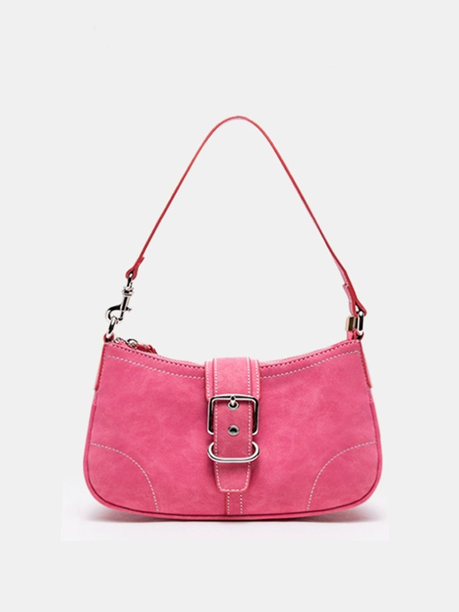 Vintage Frosted Pink Baguette Handbag