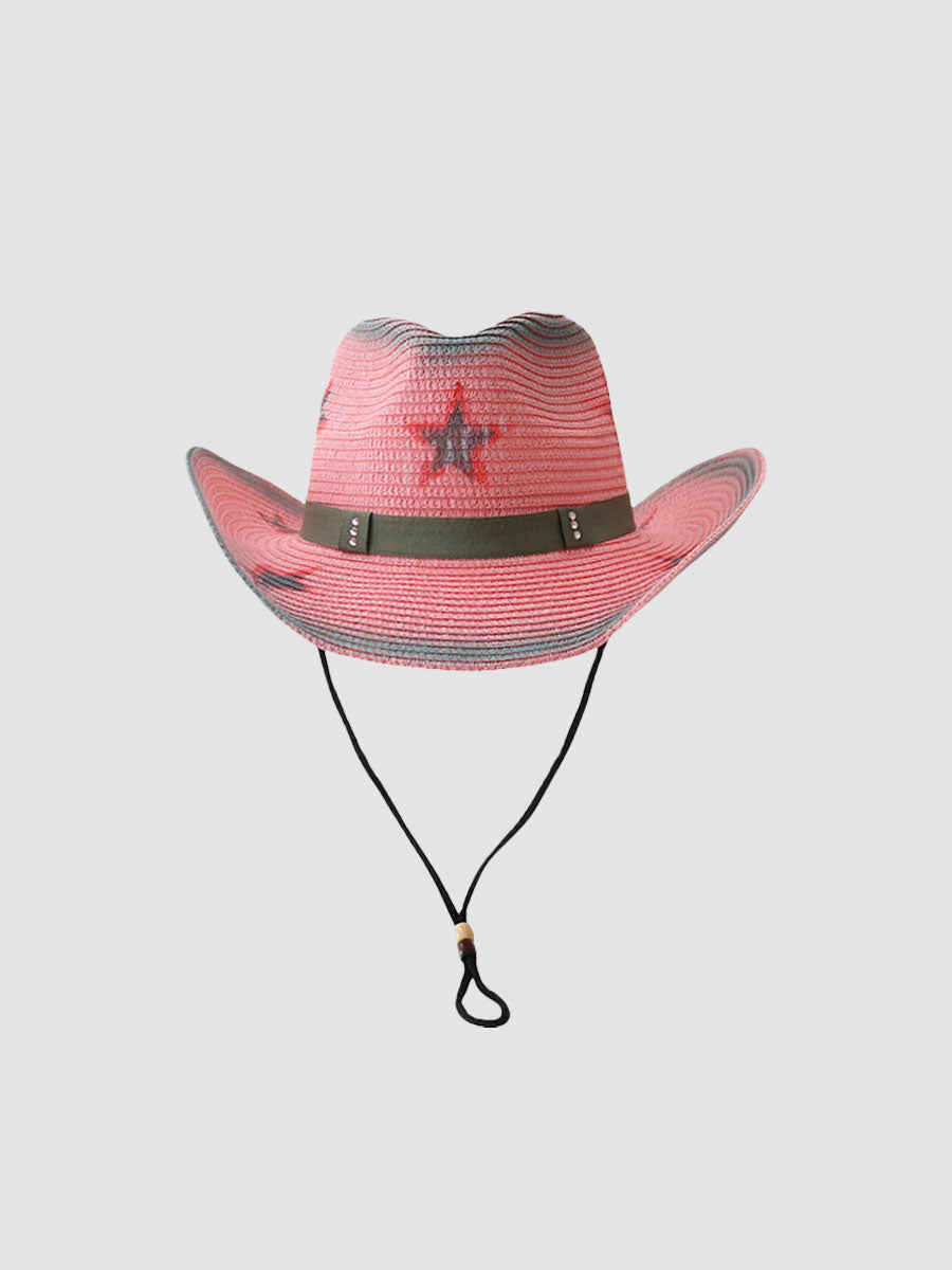 Pink Stars Vintage Sun Hat