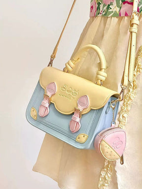 Candy Color Cute Cartoon Bag with Pouch