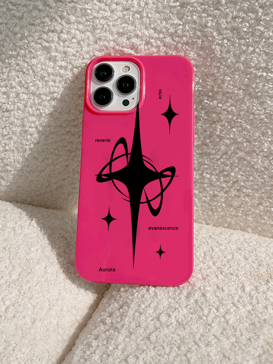 Pink and Black Stars Case for iPhone