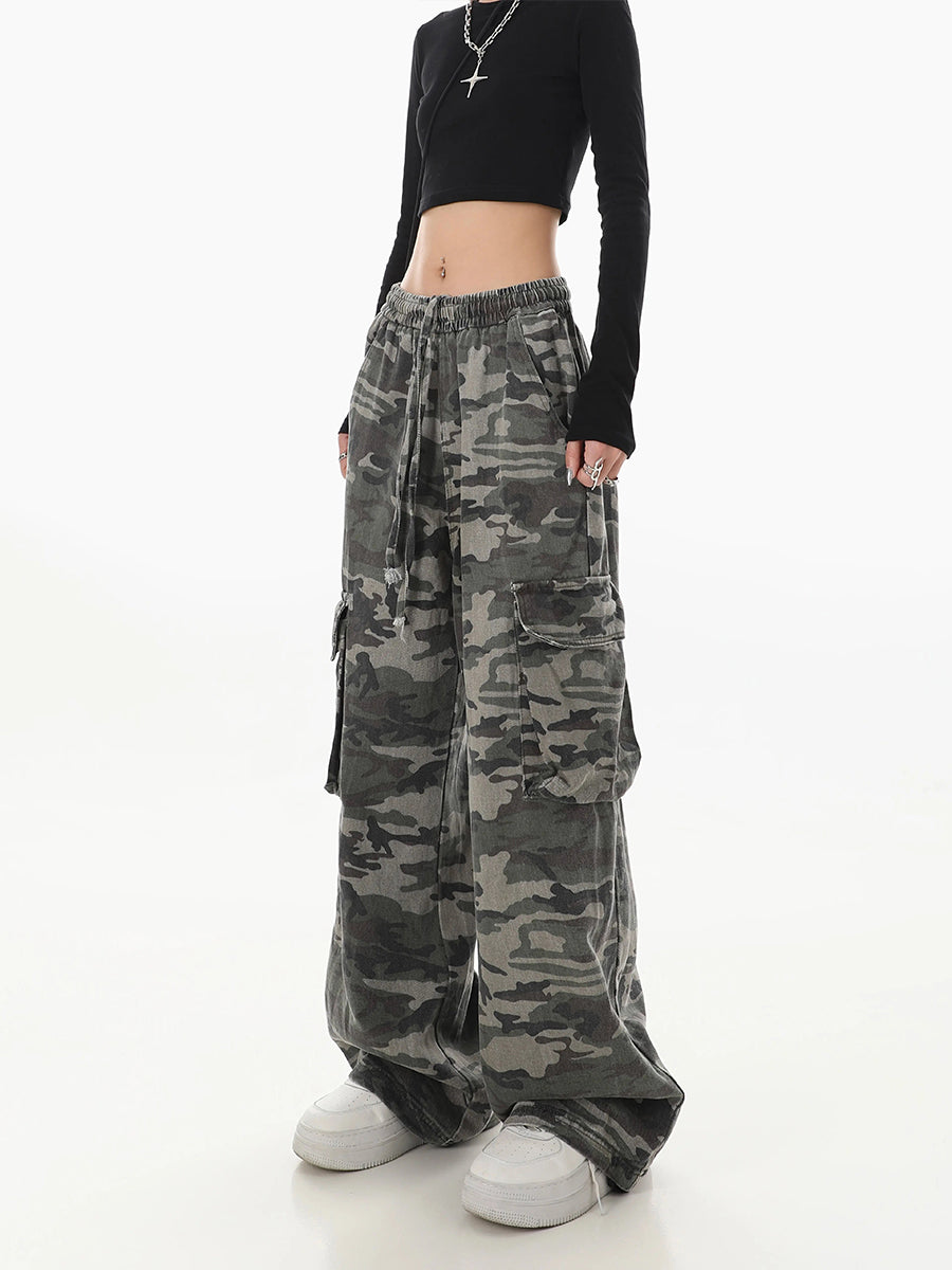 Camouflage Loose Cargo Casual Pants