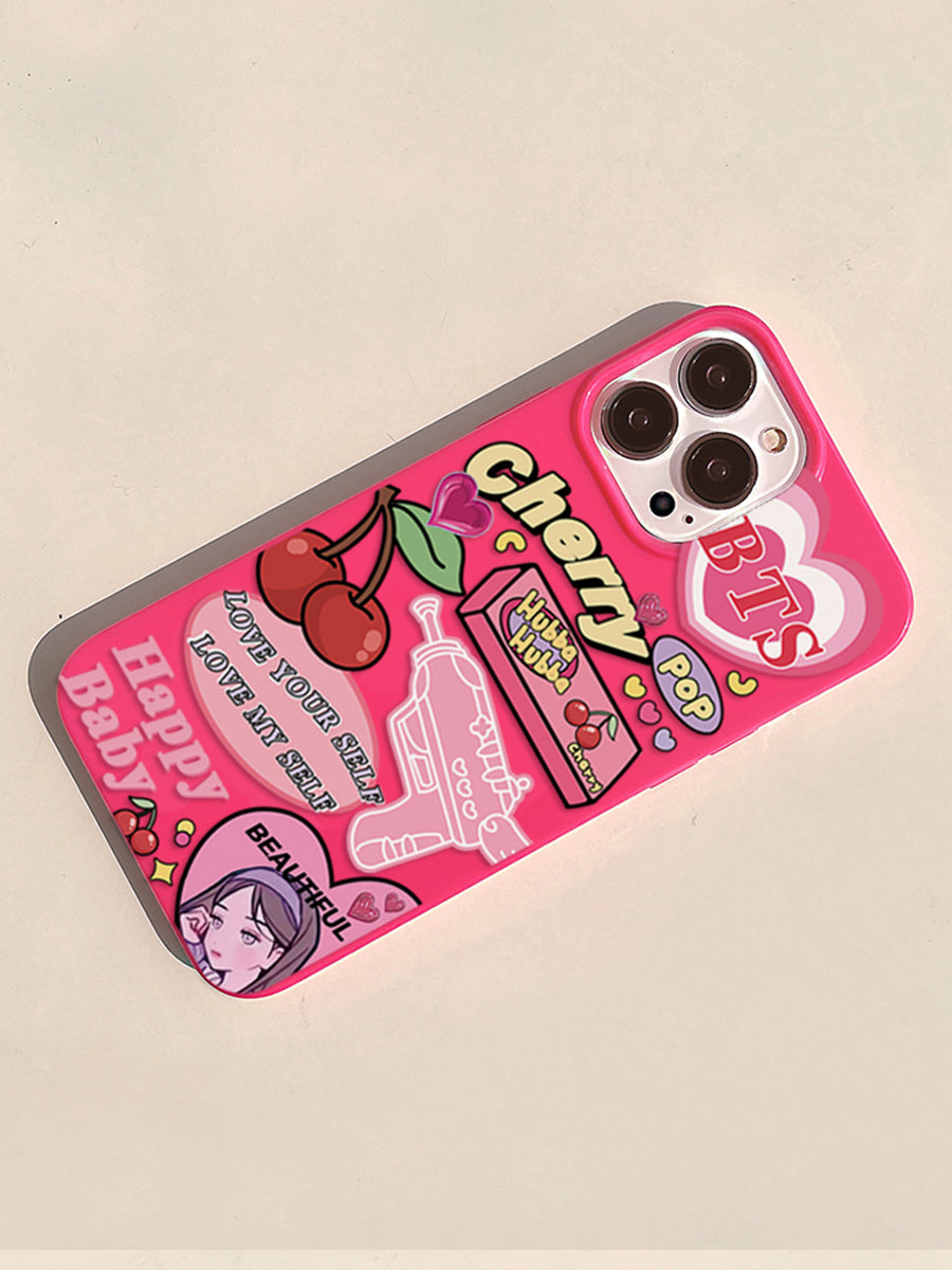 Lovely Pink Cherry Case for iPhone