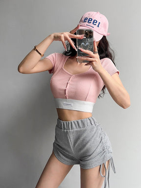 Sexy Skinny Knit Short Crop Top