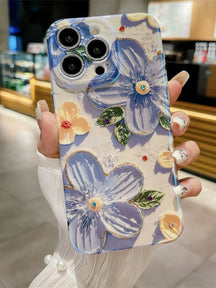 Oil Painting Style Flower Drip Cell Phone Case
