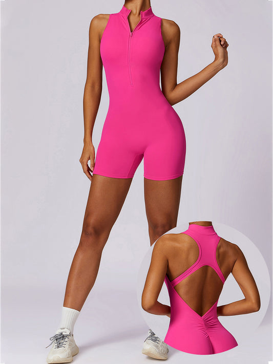 Plain Backless Straps Unitards Skin-Friendly Sleeveless Romper