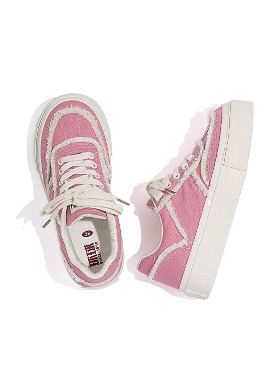 Chunky Sole Breathable Pink Casual Shoes