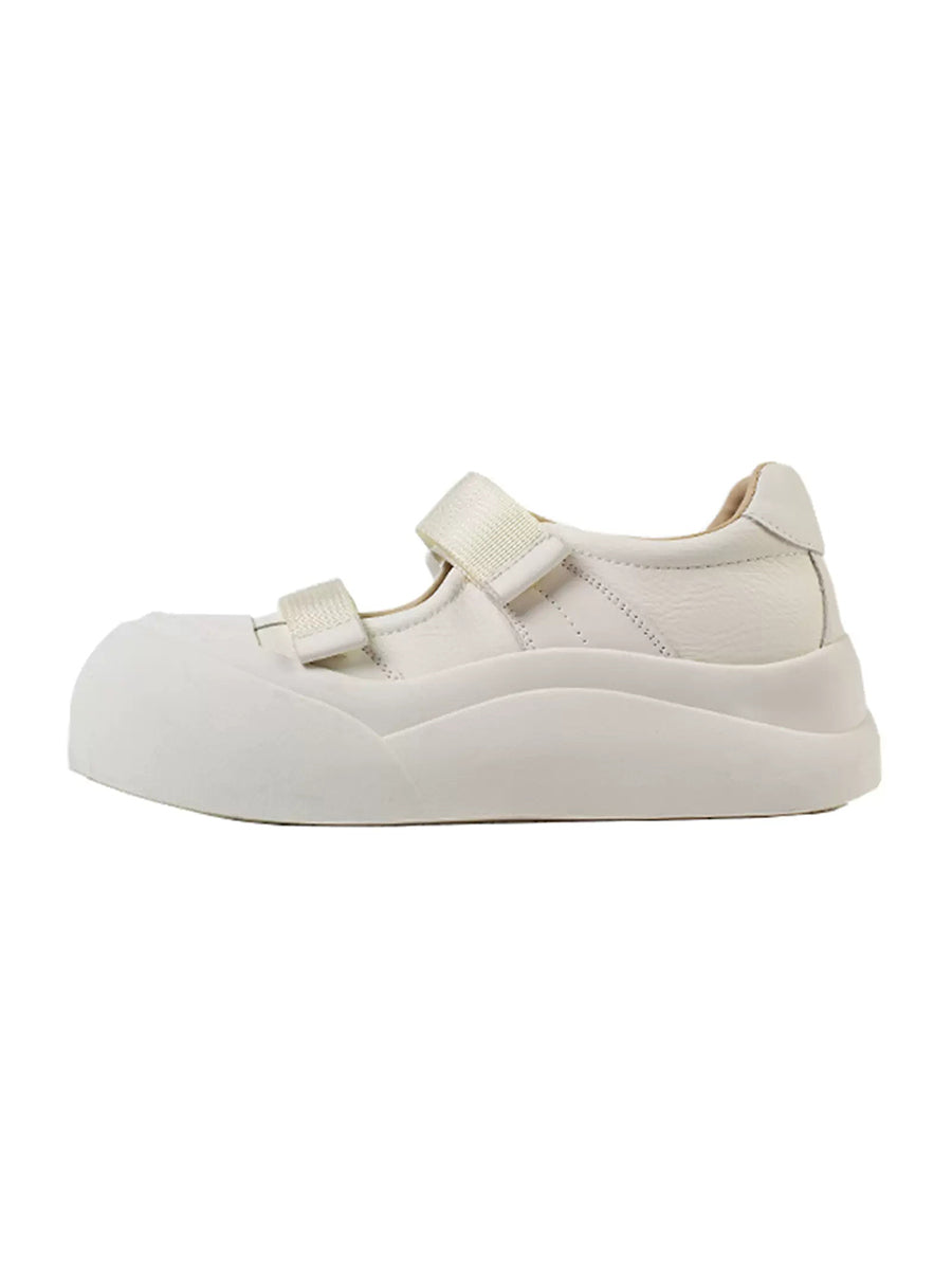 Soft Velcro Mary Jane Chunky Pumps Shoes(No Socks)