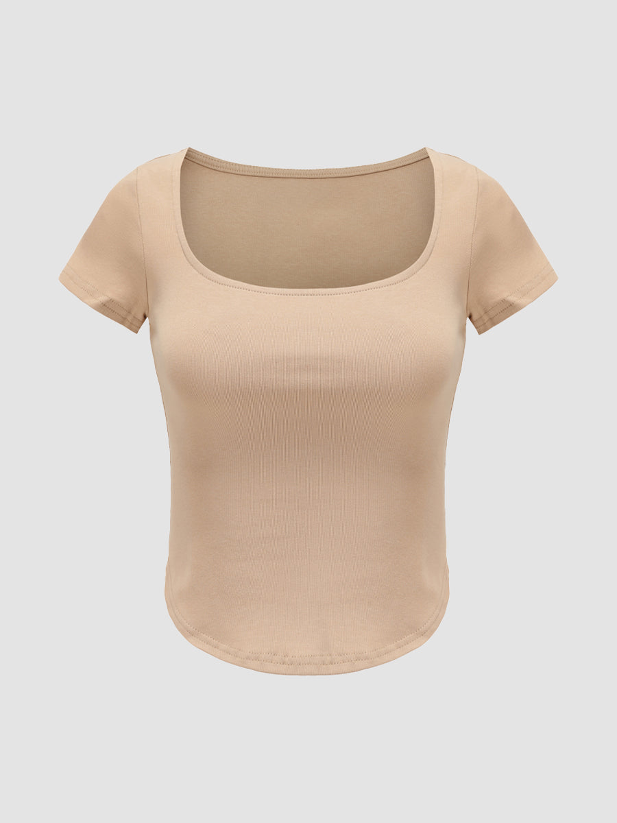 Stretchy Solid Color Top