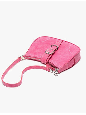 Vintage Frosted Pink Baguette Handbag