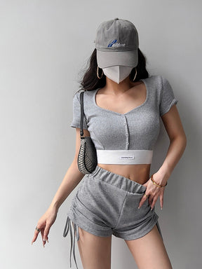 Sexy Skinny Knit Short Crop Top