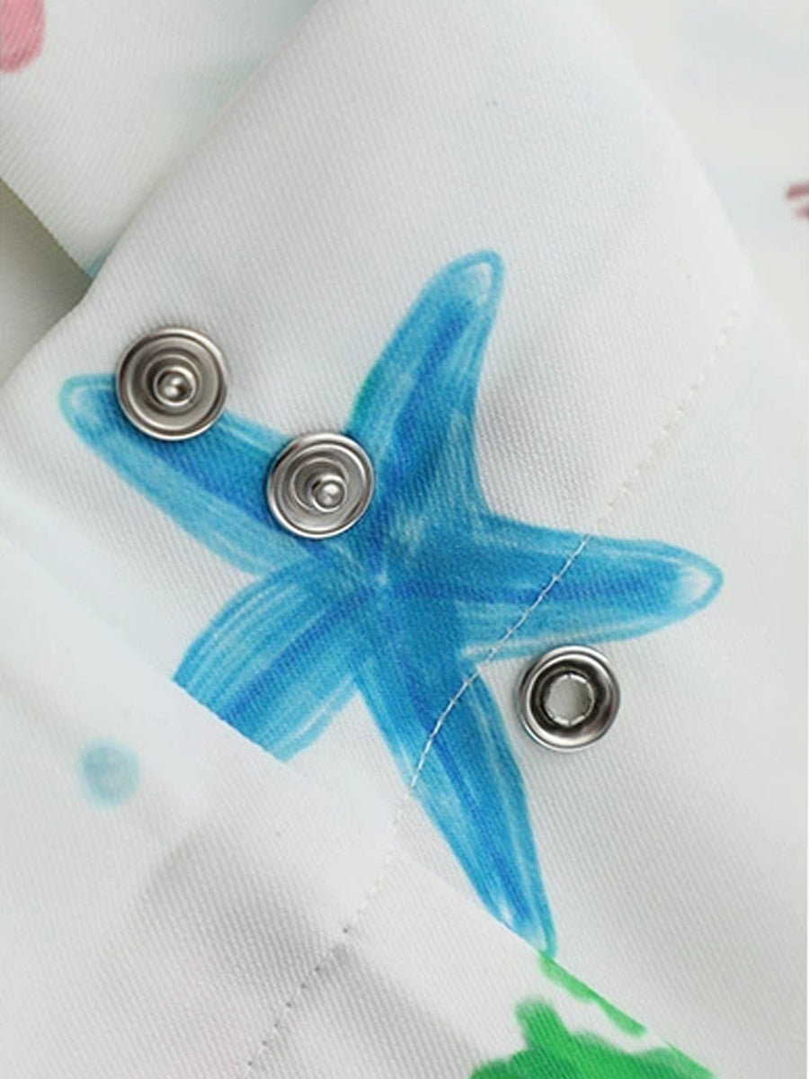 Cartoon Patterned Loose Fit Casual Pants