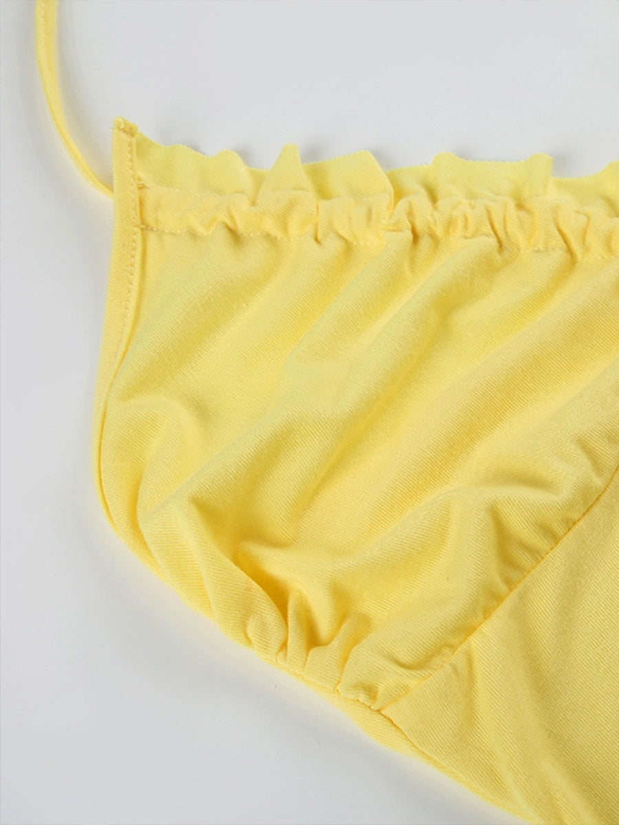 Sexy Drawstring Slim Fit Halter