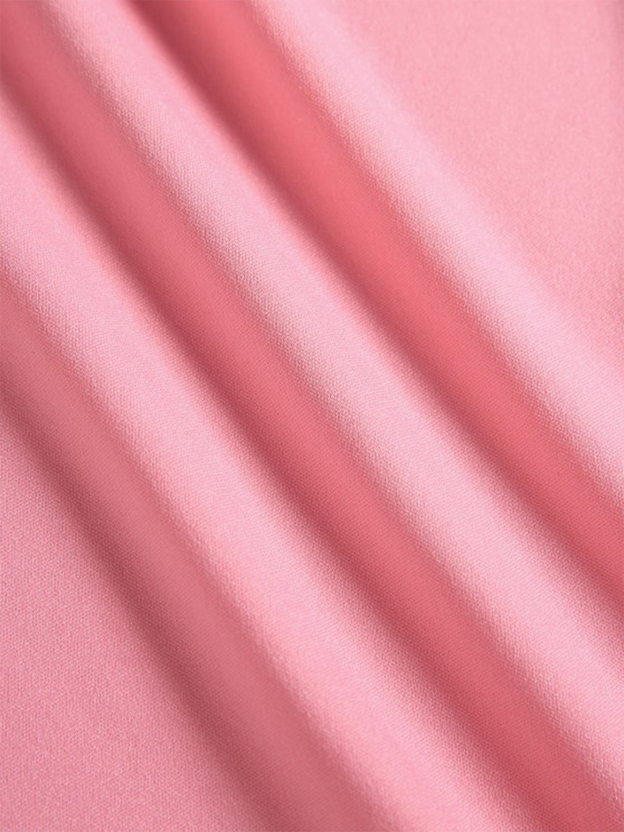 Shell Pink and Green Tight Cami Dress