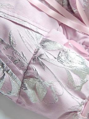 Pink Barbie Shiny Silk Puffy Tube Dress