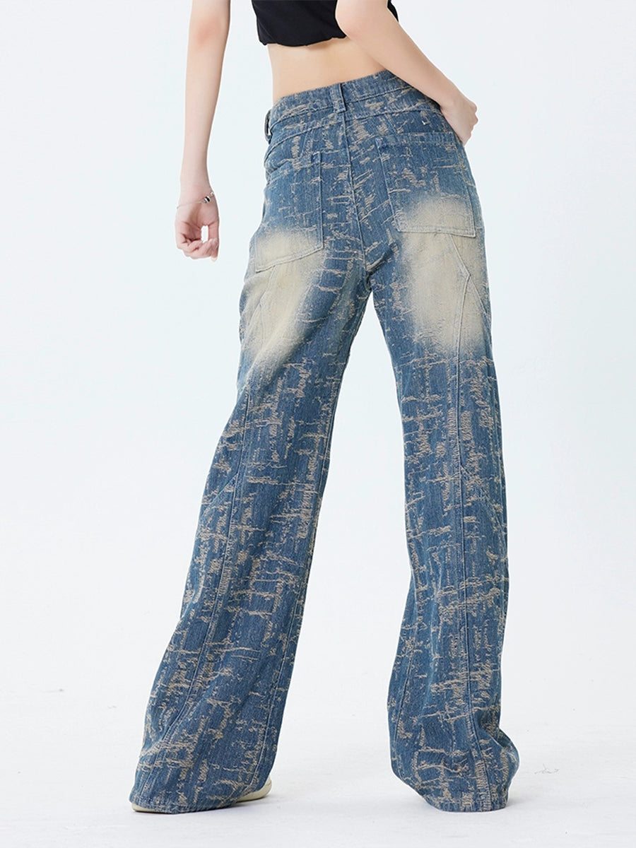 Graffiti High Waist Jeans