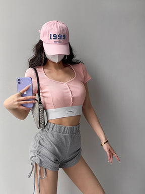 Sexy Skinny Knit Short Crop Top