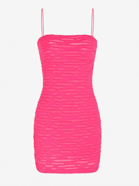 Slim Solid Color Stretchy Cami Dress