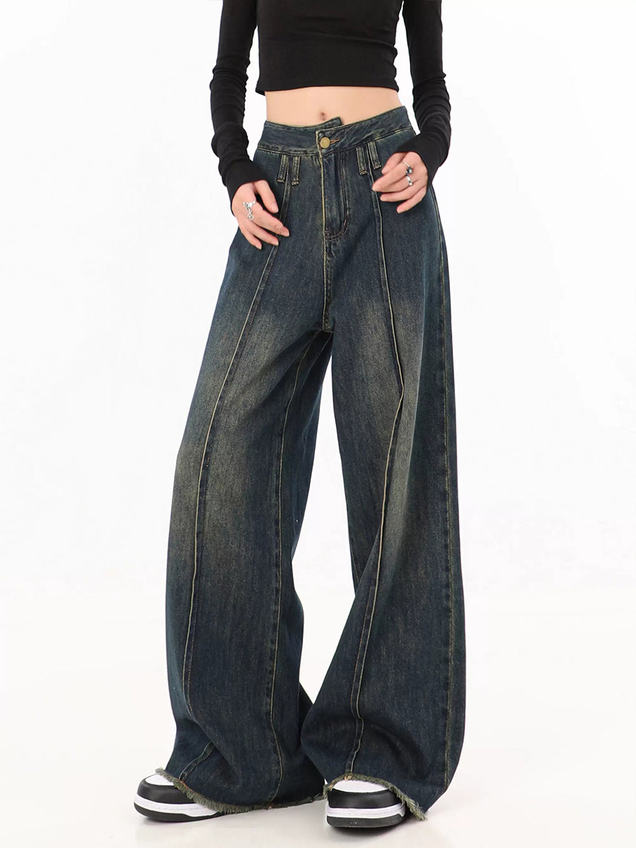Vintage Asymmetrical Pocketless Jeans