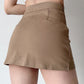 Solid Color Slim Irregular Skirt