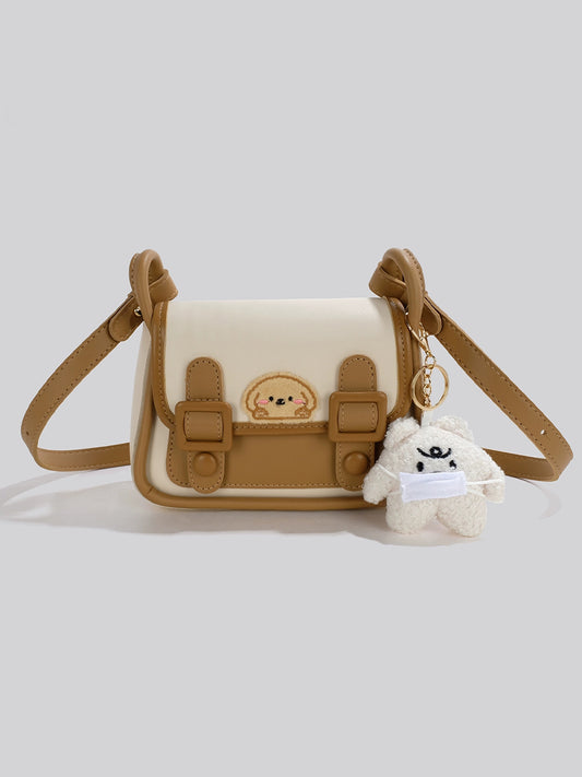 PU Leather Lovely Puppy Crossbody Bag