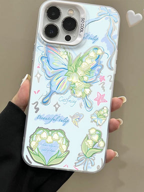 Skeleton Butterfly Mirror Phone Case