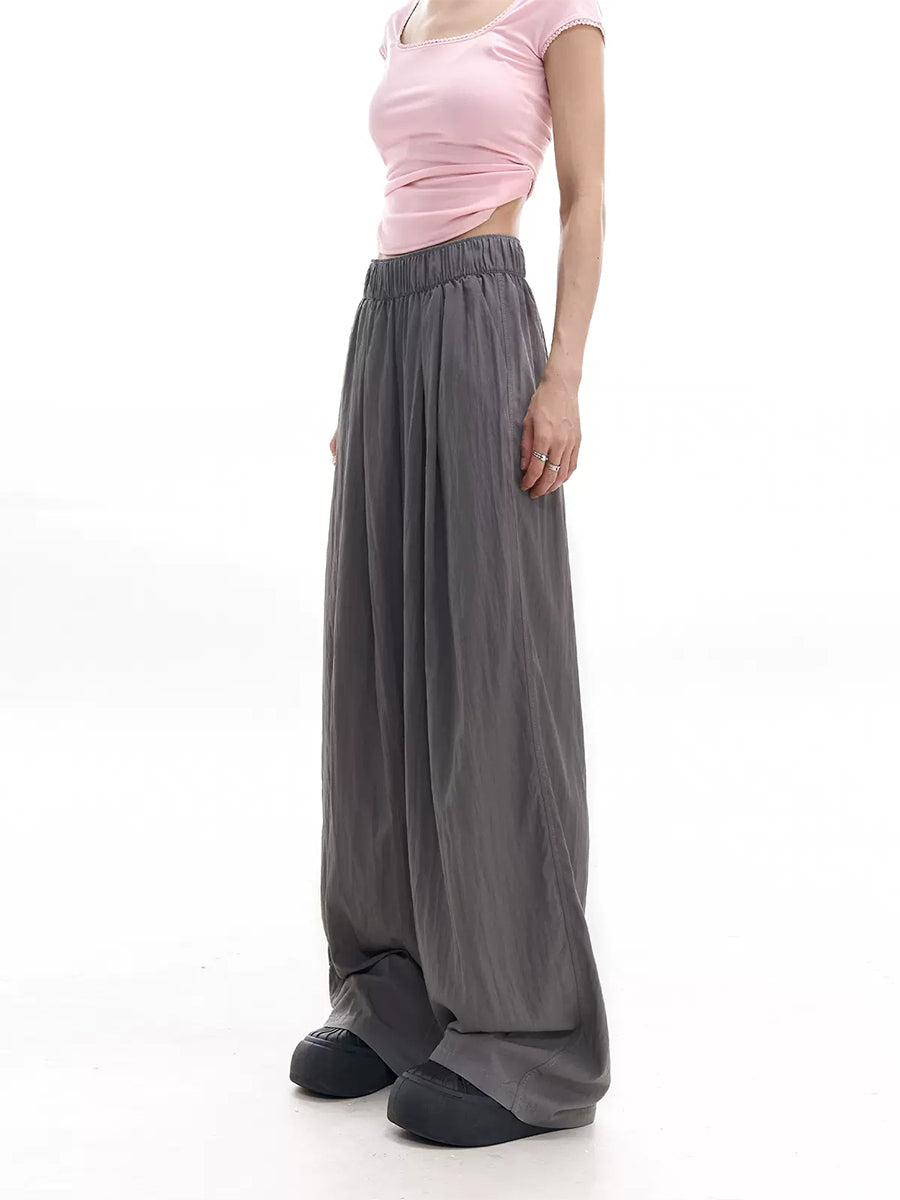 Casual Loose Pleated Wide Leg Suit Pants