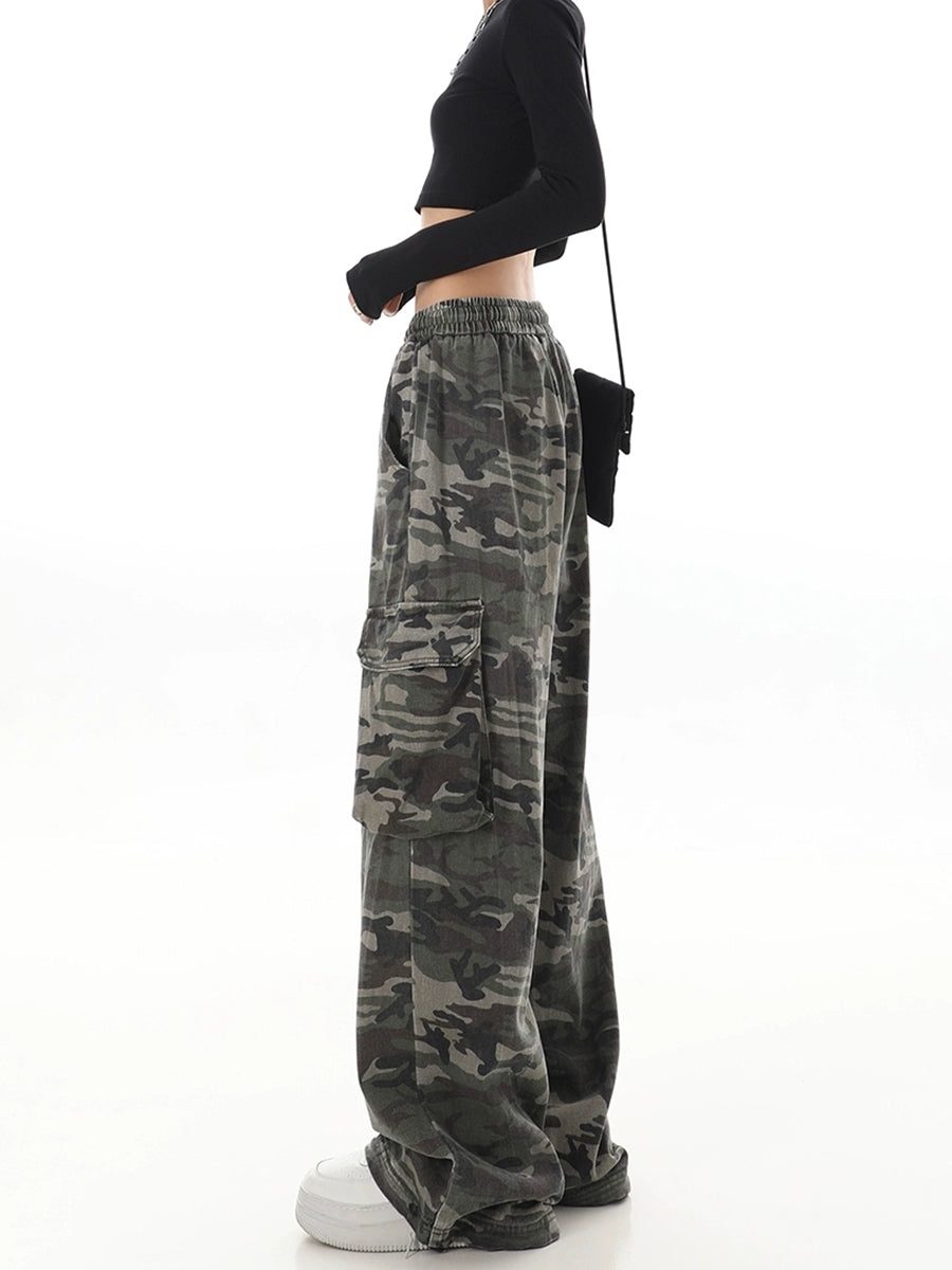 Camouflage Loose Cargo Casual Pants