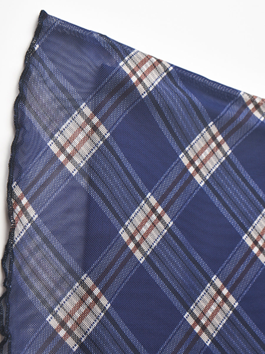 Blue Bow Tie Plaid Skirt