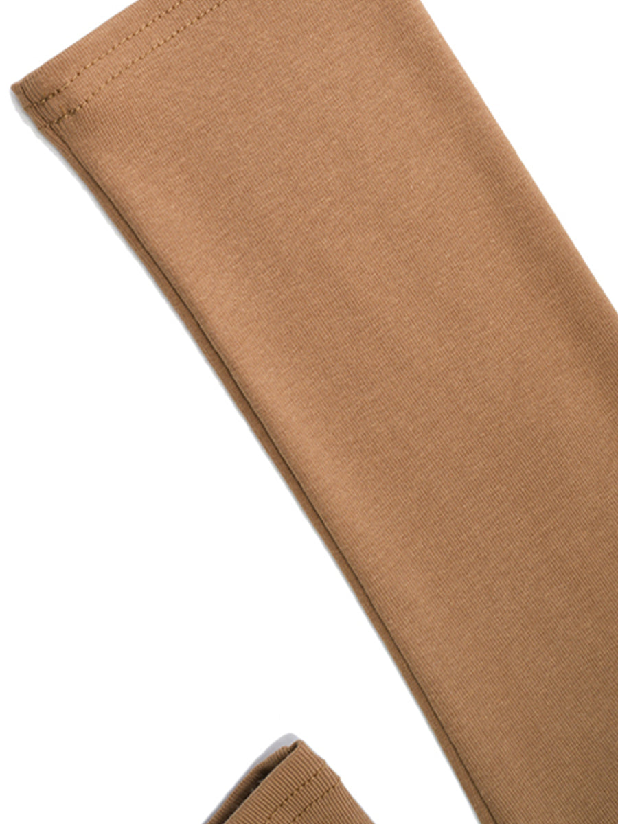 Long-sleeve Cotton Top + Cami Dress Set