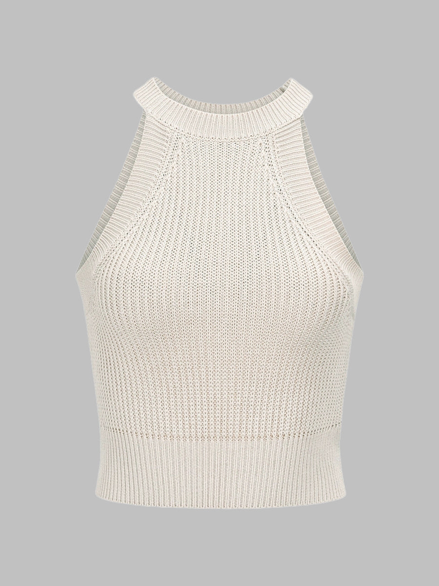 Knitted Sleeveless Tank Top