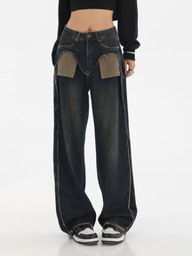 Vintage Straight Leg Jeans Cargo Pants