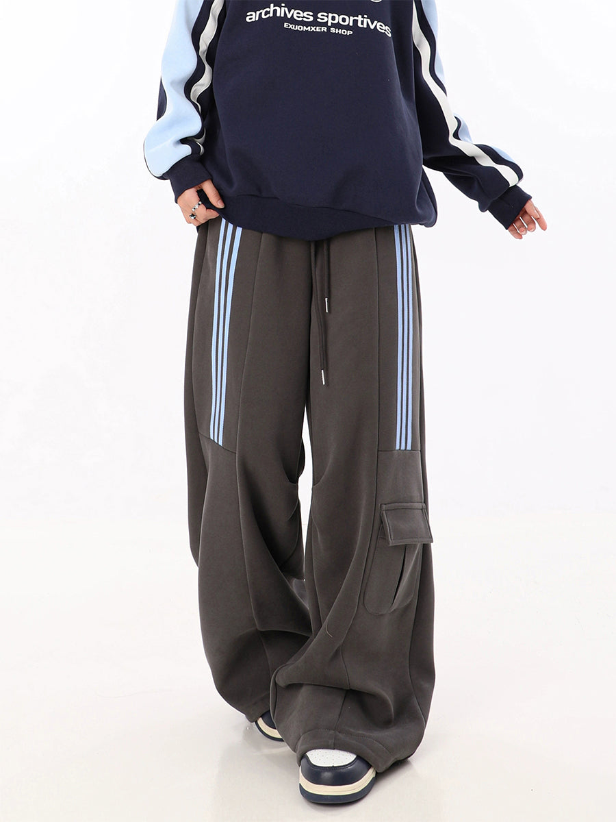 Casual Sweatpants Striped Cargo Pants