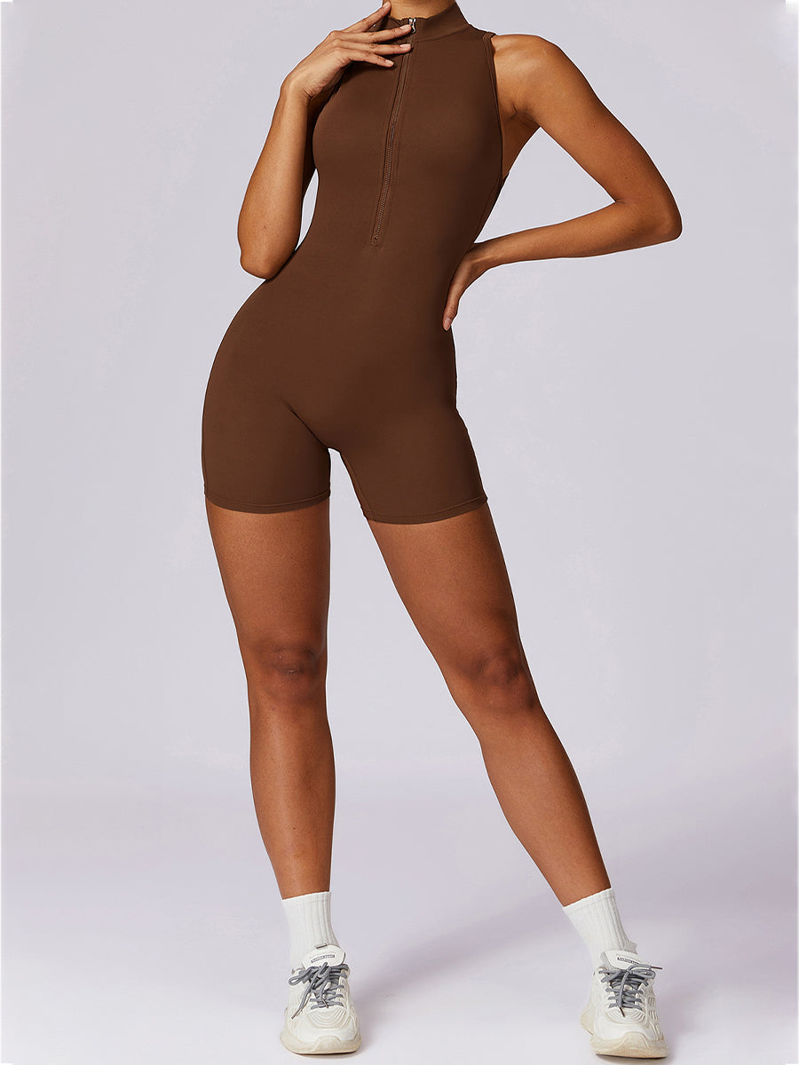 Plain Backless Straps Unitards Skin-Friendly Sleeveless Romper