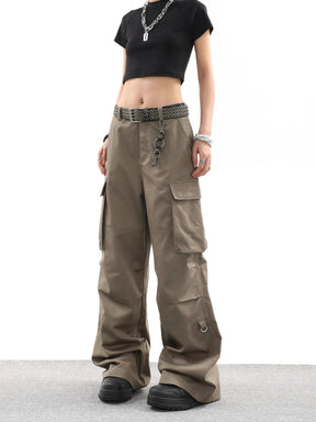 Hiphop Casual High Waist Straight Pants